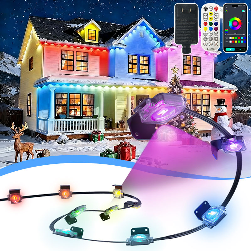 Smart Garden Led Lights - Permanent Outdoor RGBCW Eave Lights LED