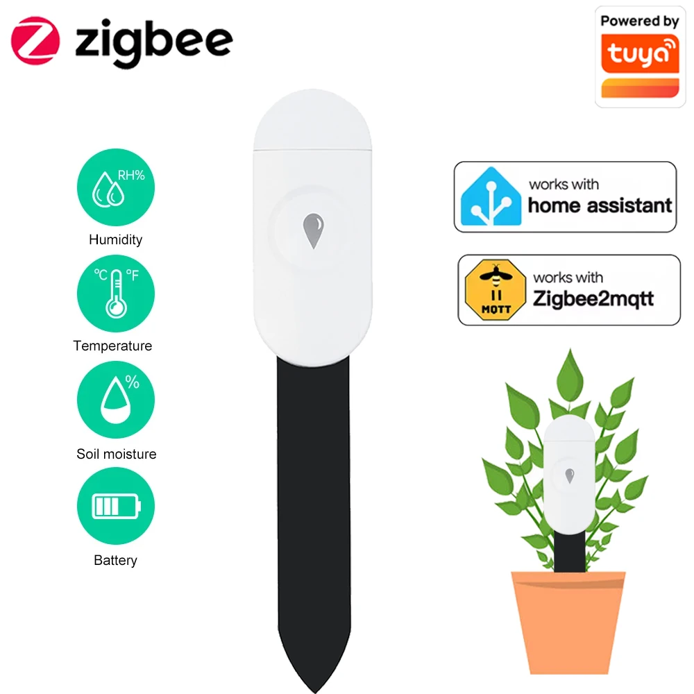 Smart Garden Sensors - Tuya Zigbee Temperature Humidity Moisture Detector