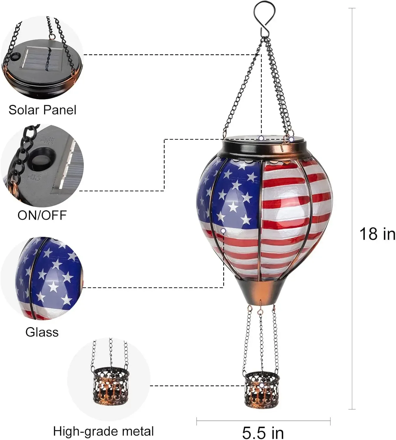 Hot Air Balloon Solar Lantern  - огляд і ціна Smart Garden Balloon
