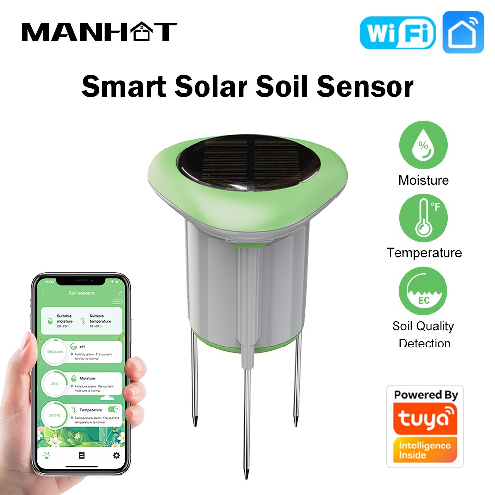 MANHOT WiFi Smart Solar Soil S - огляд і ціна Smart Garden Sensors
