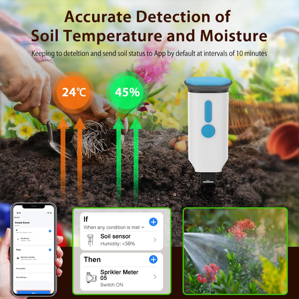 Haozee Tuya Smart WiFi Soil Mo - огляд і ціна Smart Garden Sensors