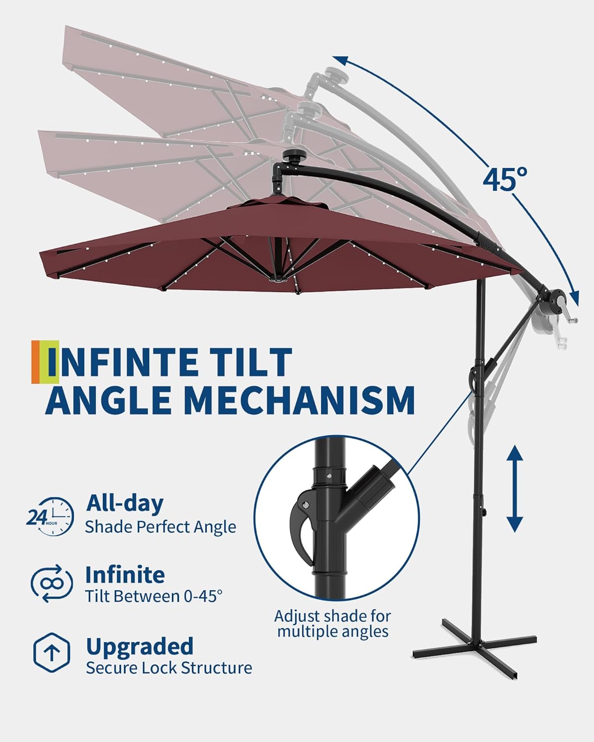 10 FT Cantilever Umbrella with - огляд і ціна Smart Garden Umbrella