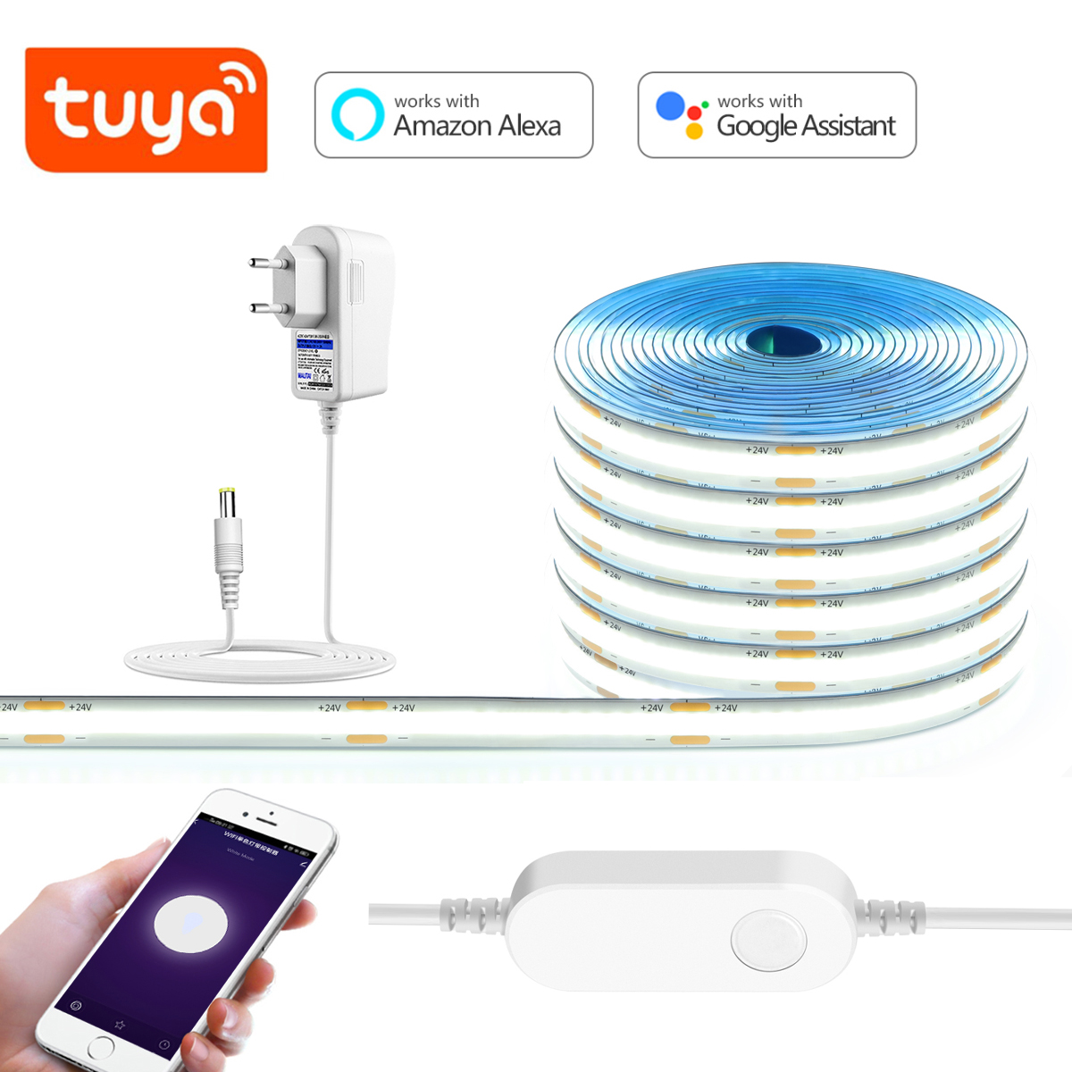 3M 5M 10M 24V COB LED Strip Li - огляд і ціна Smart Garden Led Lights