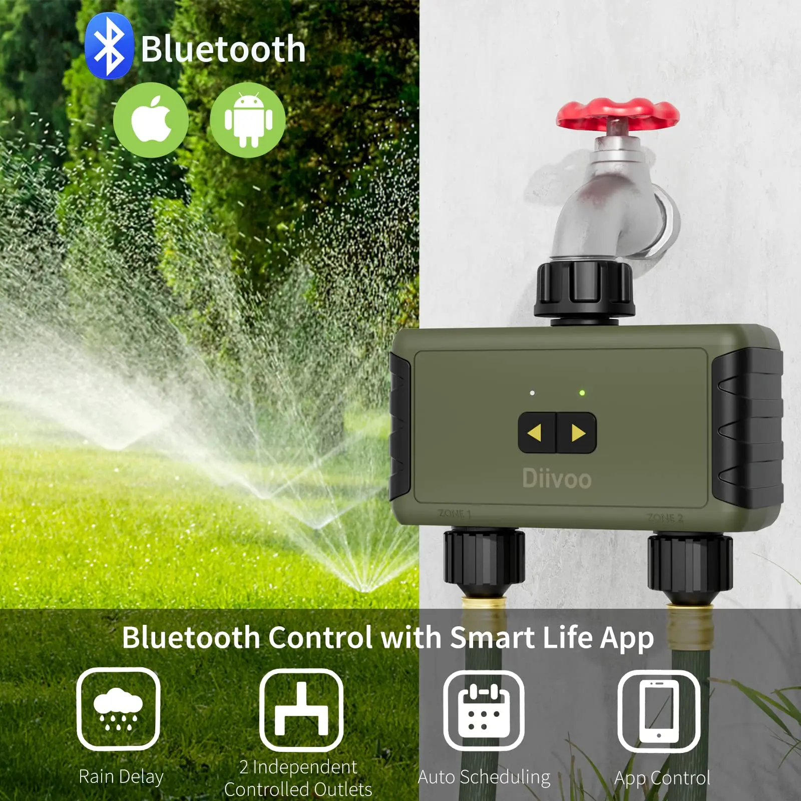 Diivoo Timed Sprinkler for Blu - огляд і ціна Smart Garden Products